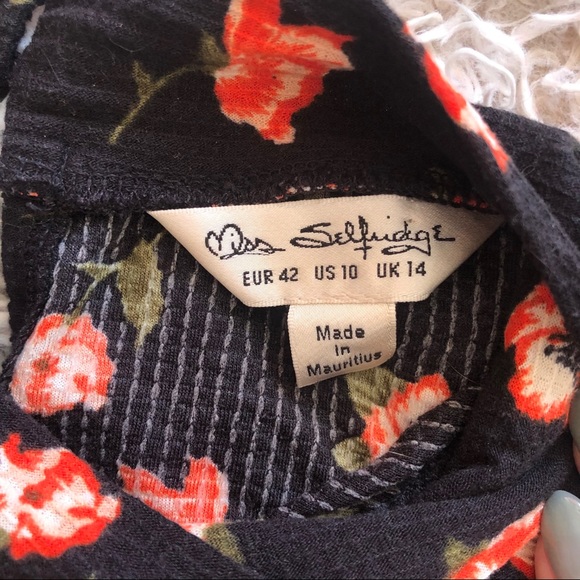 A-line mini dress with poppy print - Picture 5 of 6